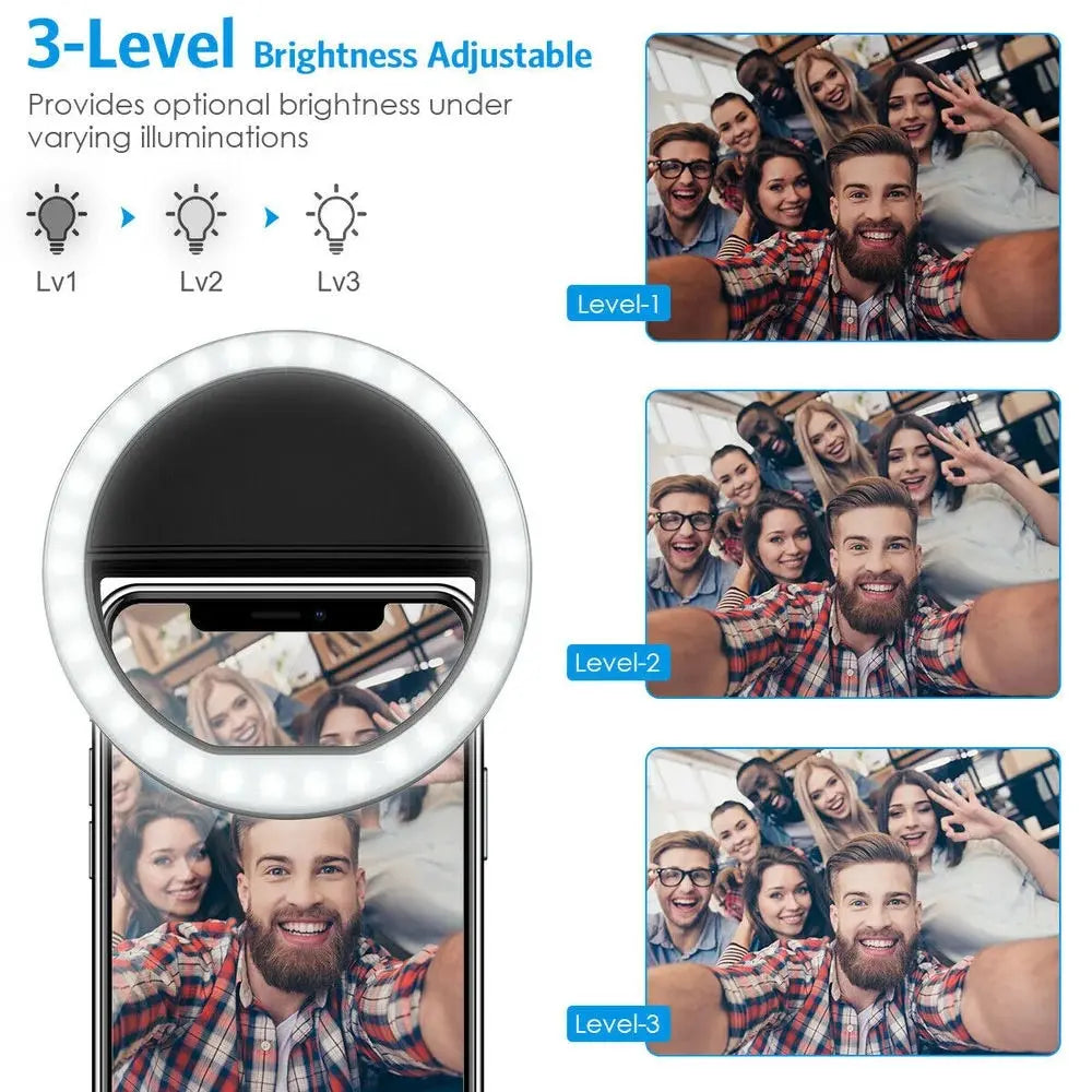 LED Selfie Ring Light with Phone Clip