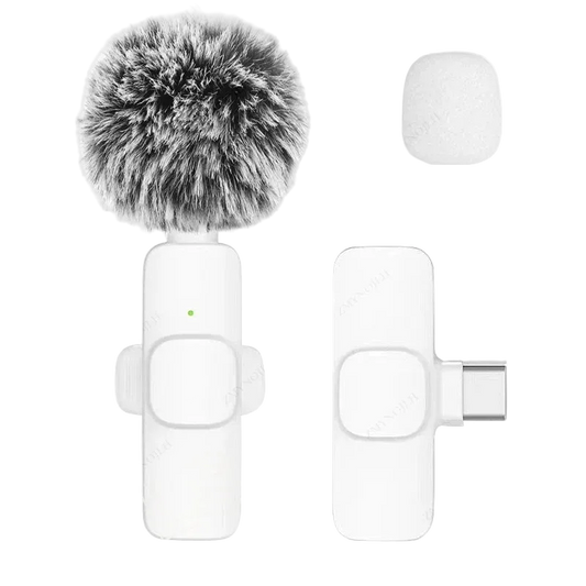Wireless Lavalier Portable Microphone for iPhone Android PC Camera Live Gaming Phone