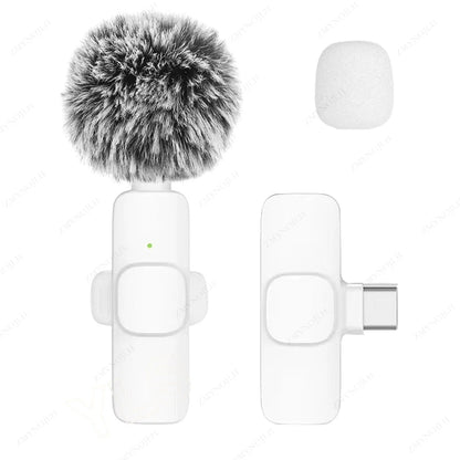 Wireless Lavalier Portable Microphone for iPhone Android PC Camera Live Gaming Phone