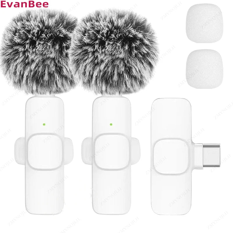 Wireless Lavalier Portable Microphone for iPhone Android PC Camera Live Gaming Phone