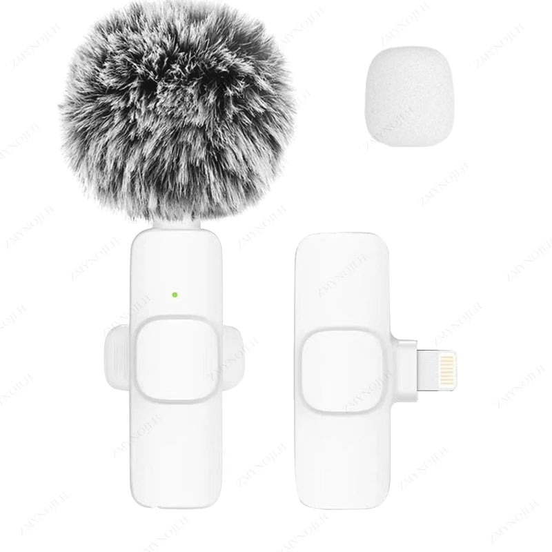 Wireless Lavalier Portable Microphone for iPhone Android PC Camera Live Gaming Phone