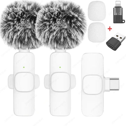 Wireless Lavalier Portable Microphone for iPhone Android PC Camera Live Gaming Phone