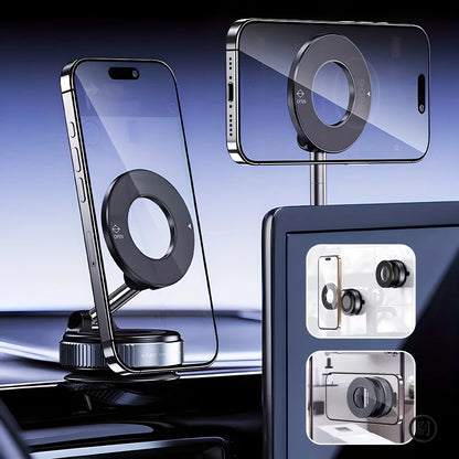 Strong Magnetic Car Phone Holder Foldable Design 360° Adjustable Vacuum Mount