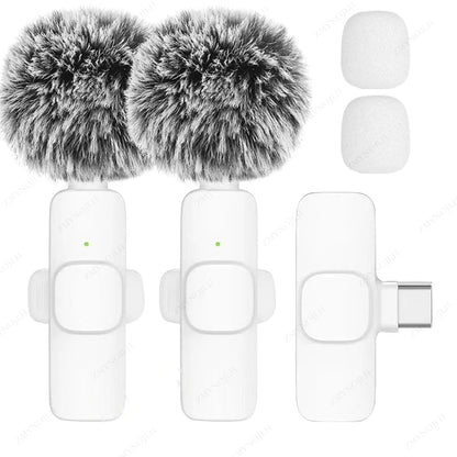 Wireless Lavalier Portable Microphone for iPhone Android PC Camera Live Gaming Phone