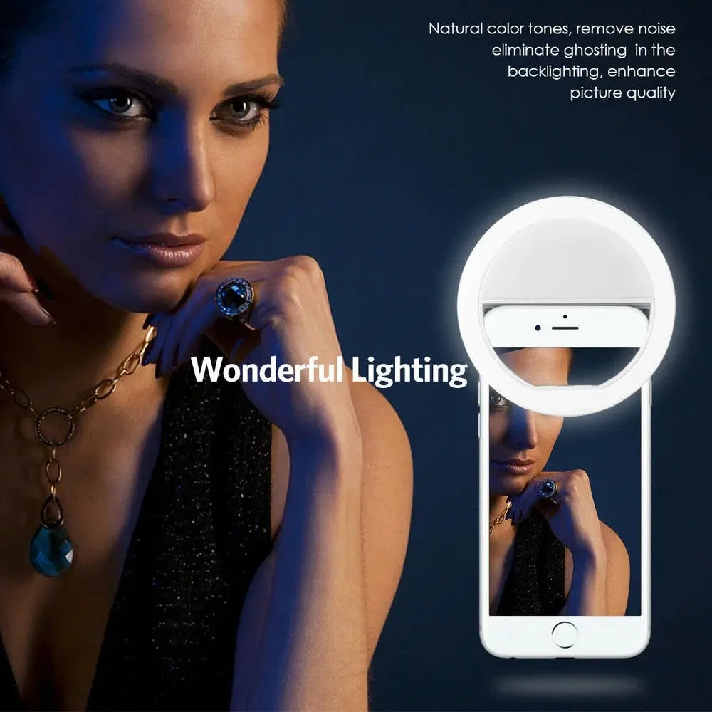 LED Selfie Ring Light with Phone Clip