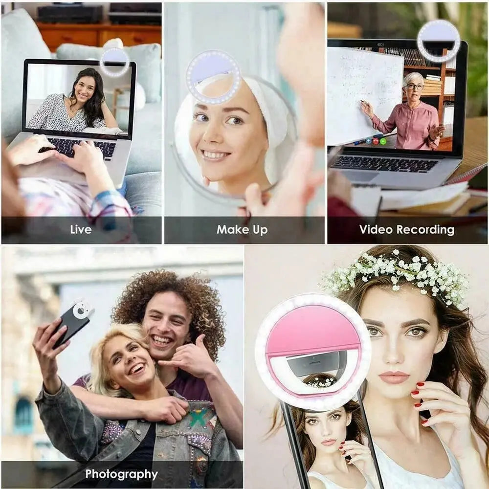 LED Selfie Ring Light with Phone Clip