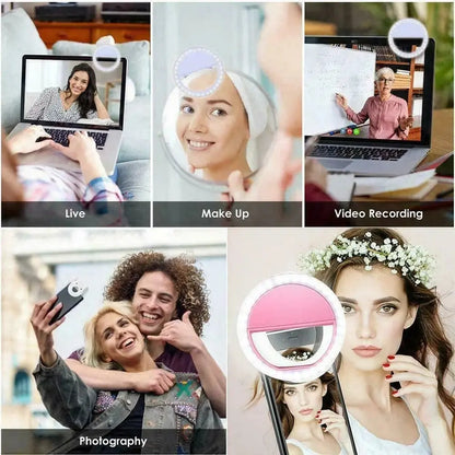LED Selfie Ring Light with Phone Clip