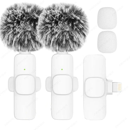 Wireless Lavalier Portable Microphone for iPhone Android PC Camera Live Gaming Phone